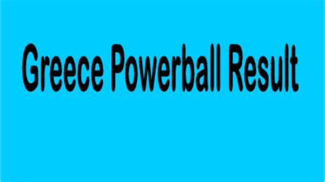 greece powerball history 2023|Greece Powerball Results 2023.